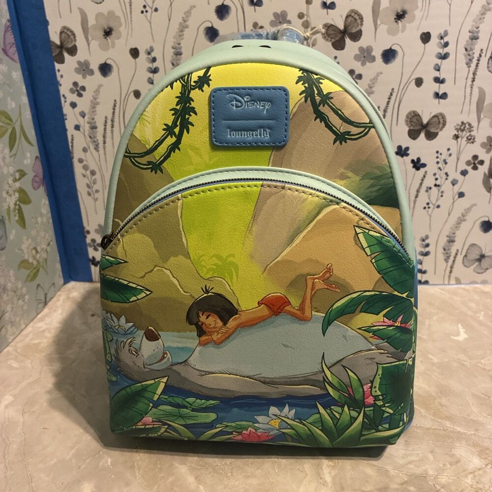 LOUNGEFLY DISNEY JUNGLE BOOK RIVER CHILLIN MINI BACKPACK NWT
